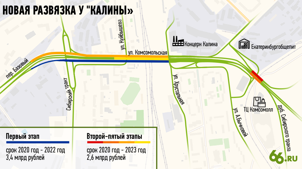 Проект новой развязки в екатеринбурге калиновский мост