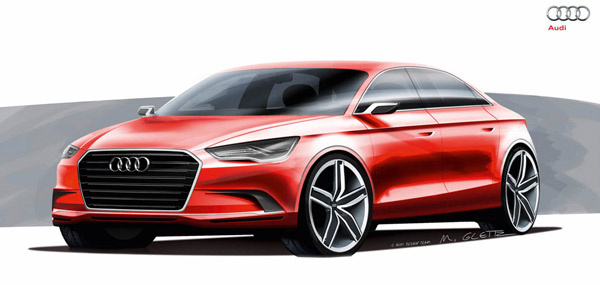 Audi намекнула, как будет выглядеть новая «тройка»-нотчбек